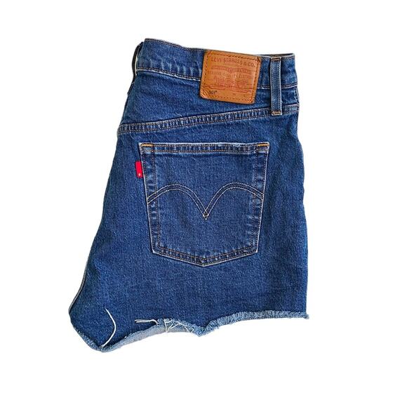Levi’s 501 Button Fly High Waisted Jean Shorts 32 - Picture 6 of 6